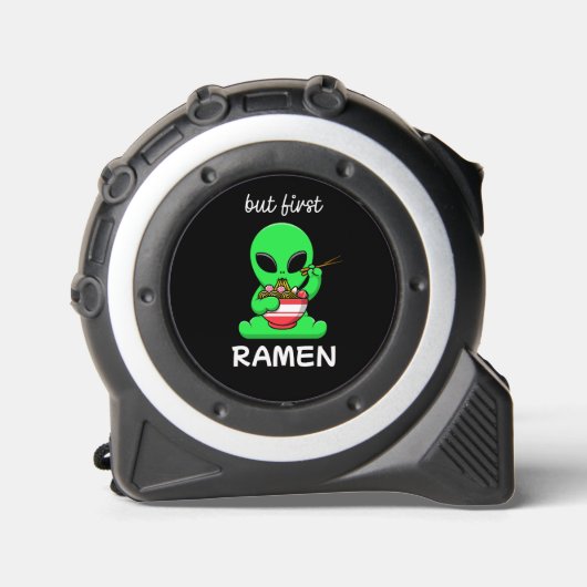 Niedlich Kawaii Alien aß Ramen Maßband (Vorderseite)