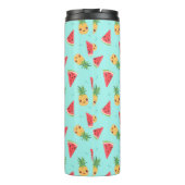 Niedlich Kawaii Ananas und Wassermelone Thermosbecher (Rückseite)