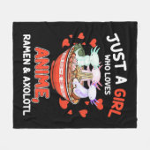 Niedlich Kawaii Anime Axolotl Japanese Ramen Noodl Fleecedecke (Vorderseite (Horizontal))