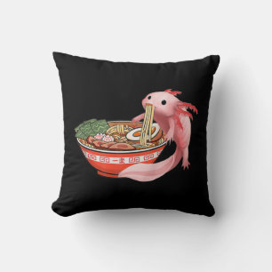 Niedlich Kawaii Anime Axolotl Japanisch Ramen Nood Kissen