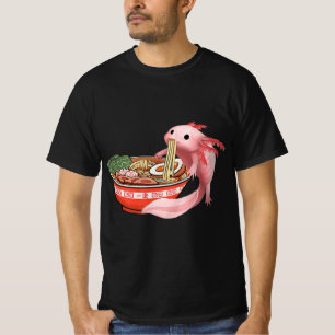 Niedlich Kawaii Anime Axolotl Japanisch Ramen Nood T-Shirt
