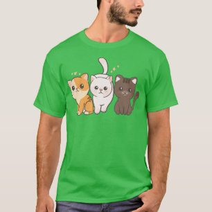 Niedlich Kawaii Anime Cat Kitten Street Squad Kawa T-Shirt
