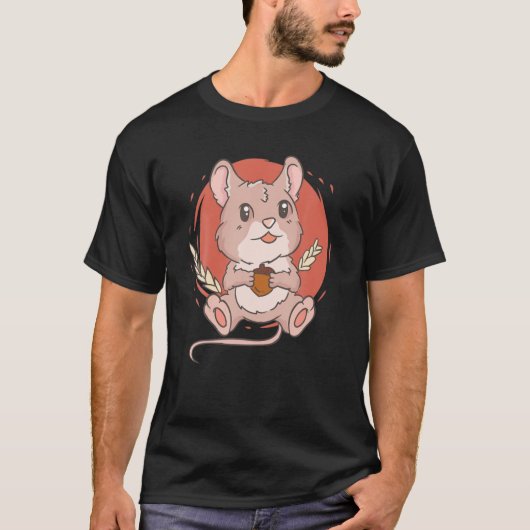 Niedlich Kawaii Anime - Feldmäuse - Mice Ästhetik T-Shirt (Vorderseite)
