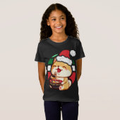 Niedlich Kawaii Anime Shiba Inu Dog Eating Ramen C T-Shirt (Vorne ganz)