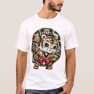 Niedlich Kawaii Asiatischer Tiger Zodiac Lunar Jah T-Shirt