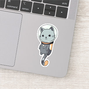 Niedlich Kawaii Astronaut Kitten Aufkleber