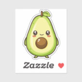 Niedlich Kawaii Avocado Aufkleber (Blatt)
