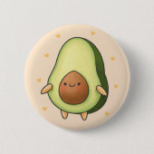 Niedlich Kawaii Avocado Button (Vorderseite)
