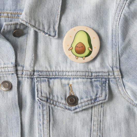 Niedlich Kawaii Avocado Button (Beispiel)