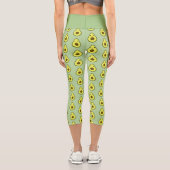 Niedlich Kawaii Avocado Capri Leggings (Rückseite)