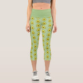 Niedlich Kawaii Avocado Capri Leggings (Vorderseite)