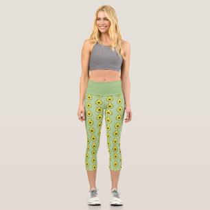 Niedlich Kawaii Avocado Capri Leggings