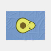 Niedlich Kawaii Avocado Fleecedecke (Vorderseite (Horizontal))