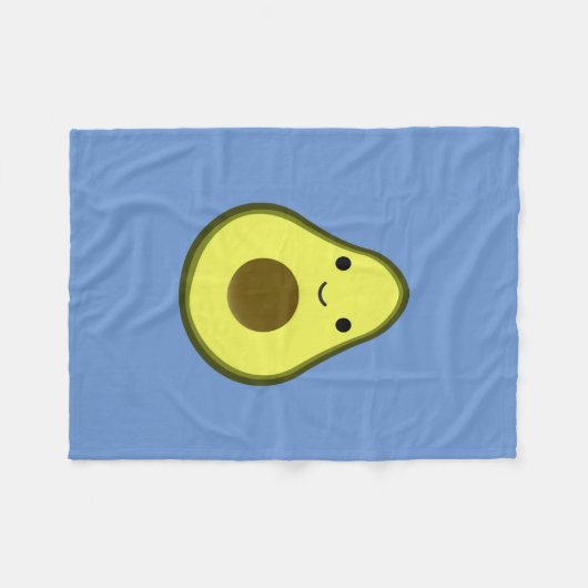 Niedlich Kawaii Avocado Fleecedecke (Vorderseite (Horizontal))
