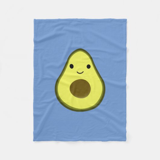 Niedlich Kawaii Avocado Fleecedecke (Vorderseite)