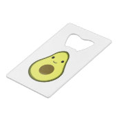 Niedlich Kawaii Avocado Geldbeutel Flaschenöffner (Rückseite Schrägansicht)