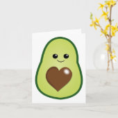 Niedlich Kawaii Avocado Generic Jegliche Verwendun Karte (Gelbe Blume)