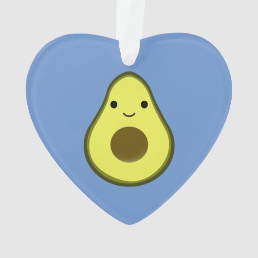Niedlich Kawaii Avocado Ornament (Rückseite)