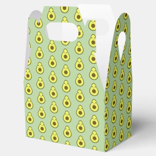 Niedlich Kawaii Avocado Pattern Geschenkschachtel (Geöffnet)