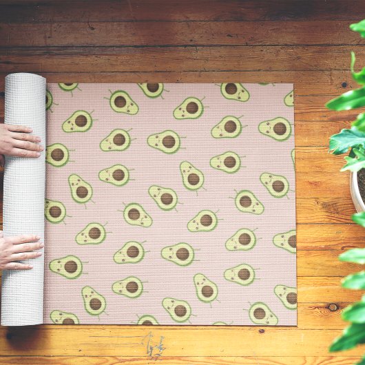 Niedlich Kawaii Avocado Pattern Yogamatte