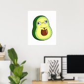 Niedlich Kawaii Avocado Poster (Heimbüro)