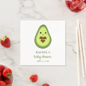 Niedlich Kawaii Avocado Pregnant Baby Shower Fiest Serviette (Beispiel)