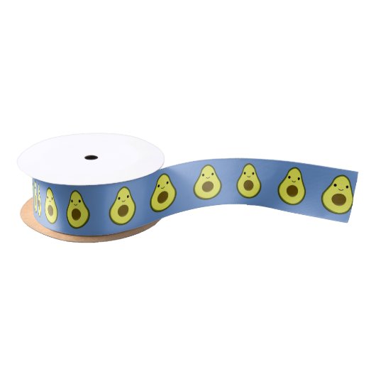 Niedlich Kawaii Avocado Satinband (Spule)