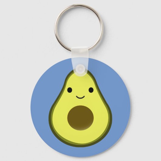 Niedlich Kawaii Avocado Schlüsselanhänger (Vorderseite)