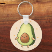 Niedlich Kawaii Avocado Schlüsselanhänger (Vorderseite)