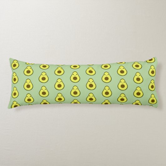 Niedlich Kawaii Avocado Seitenschläferkissen (Vorderseite)