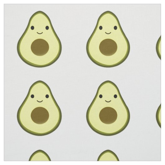 Niedlich Kawaii Avocado Stoff (Muster)