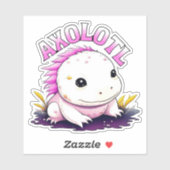 Niedlich Kawaii Axolotl Aufkleber (Blatt)