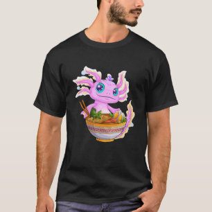 Niedlich Kawaii Axolotl Eat Ramen Noodles Japanisc T-Shirt