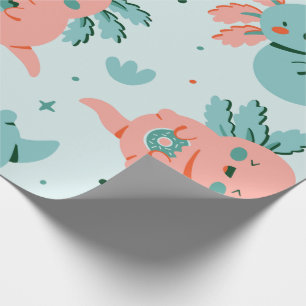 Niedlich Kawaii Axolotl Wrapping Paper Geschenkpapier
