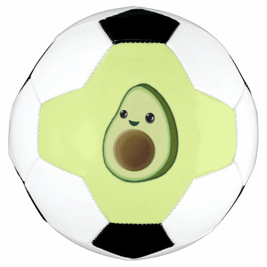 Niedlich Kawaii Baby Avocado Zeichnend Fußball (Vorderseite)