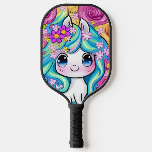 Niedlich Kawaii Baby Pony Pickleball Schläger (Vorderseite)