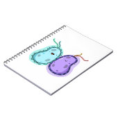 Niedlich Kawaii Bacteria Notizblock (Linke Seite)