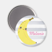 Niedlich Kawaii Banana Personalisiert Magnet (Vorderseite/Rückseite)