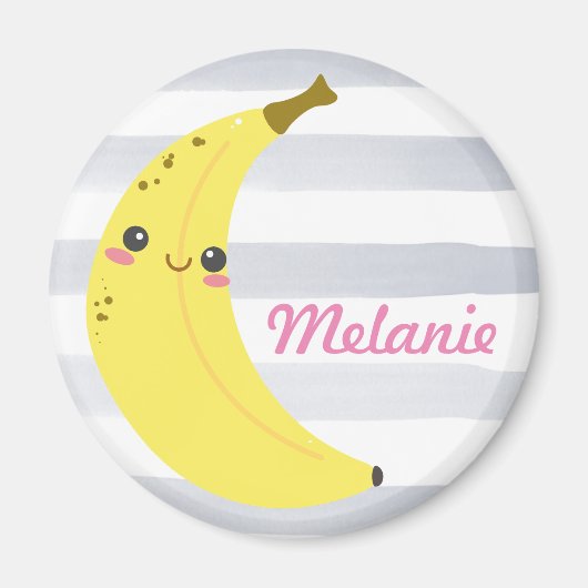 Niedlich Kawaii Banana Personalisiert Magnet (Vorne)