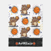 Niedlich Kawaii Basketball Gopher Print Fleecedecke (Vorderseite)