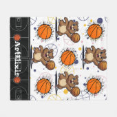 Niedlich Kawaii Basketball Gopher Print Fleecedecke (Vorderseite (Horizontal))