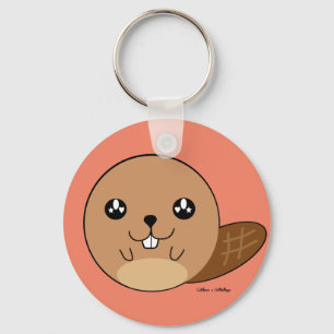 Niedlich Kawaii Beaver Animal Schlüsselanhänger