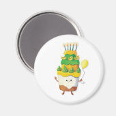 Niedlich Kawaii Birthday Cake Magnet (Vorderseite/Rückseite)