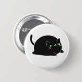 Niedlich Kawaii Black Cat Button (Vorne & Hinten)