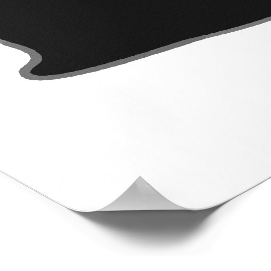 Niedlich Kawaii Black Cat Poster (Ecke)