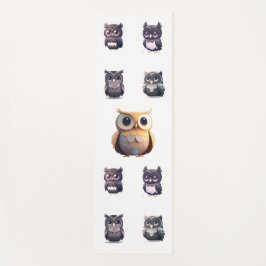 Niedlich Kawaii Black Owl Children Yogamatte