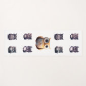 Niedlich Kawaii Black Owl Children Yogamatte (Vorderseite (Horizontal))