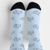 Niedlich Kawaii Blauhai Socken (Oben)