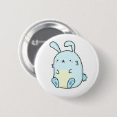 Niedlich Kawaii Blue Bunny Button (Vorne & Hinten)