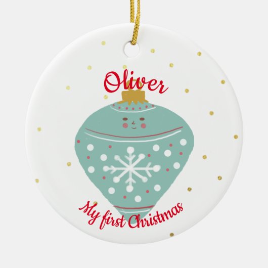 Niedlich Kawaii Blue Ornament Baby (Vorne)